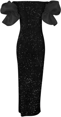 Vista 4 de Divhosrg Vestidos de cóctel para mujer, vestido de noche con lentejuelas y cuello en V sexy a la moda 2023, vestidos brillantes para mujer