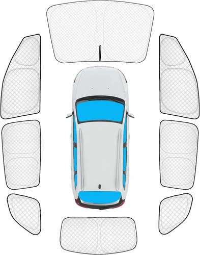 Vista 23 de KMF 6 piezas de parasoles gruesos para Mazda 3 Hatchback (No Sedán) 2014-2018 Accesorios, parasoles completos para parabrisas y ventanas de coche