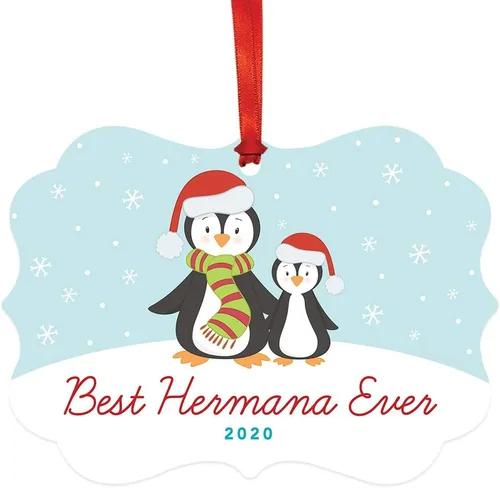 Vista 29 de Andaz Press Adorno de recuerdo de Navidad con marco de fantasía de familia española, Nuestra Primera Navidad Como UNA Familia De Tres 2024, Familia