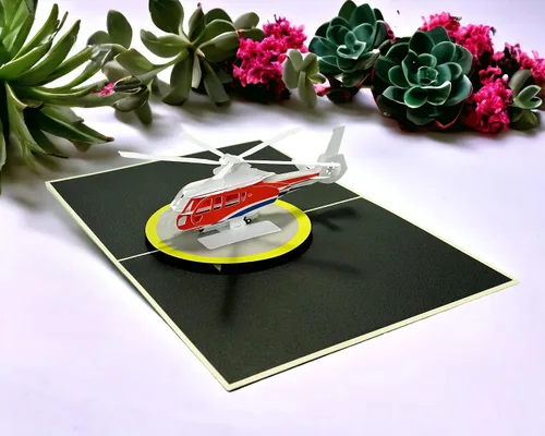 Vista 6 de Rykamia Tarjeta desplegable de avión, helicóptero en blanco, avión, despedida, agradecimiento, jubilación, tarjeta de cumpleaños, regalos de piloto