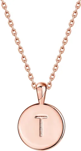 Vista 17 de PAVOI - Collar con dije de letra inicial chapado en oro de 14 quilates para mujer Collar con inicial alfabética de oro