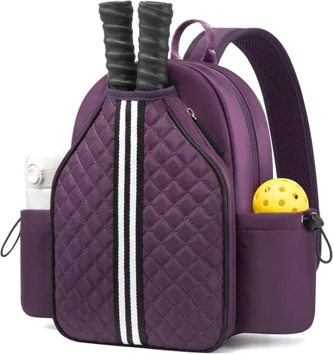 Vista 9 de Mochilas de pickleball Sucipi para mujeres: ligeras, de hombro y elegante mochila estilo acolchado con bolsa para raqueta de pickleball