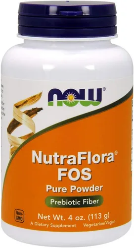 Vista 8 de Now Supplements, NutraFlora FOS Pure Powder, fibra prebiótica, 4 oz