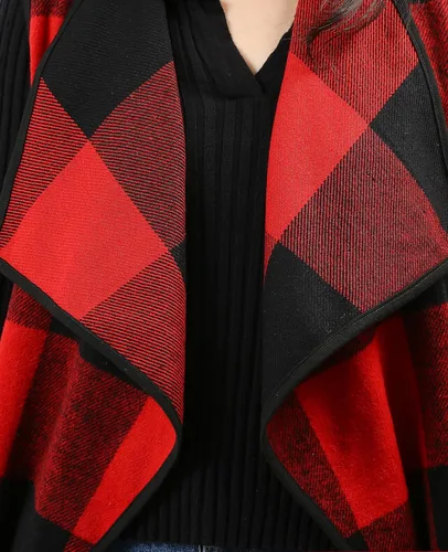 Vista 7 de dgdgbaby Women Sleeveless Cardigan Coat Lapel Open Front Plaid Vest Women Coat with Pockets