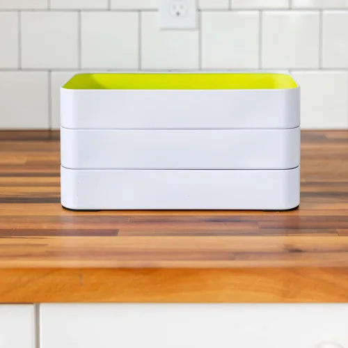 Vista 7 de Organizador de cajones Seattle Three by Three Deep 2" food-safe colorful metal bins; soft non-scratch base; kitchen, vanity, bathroom & office
