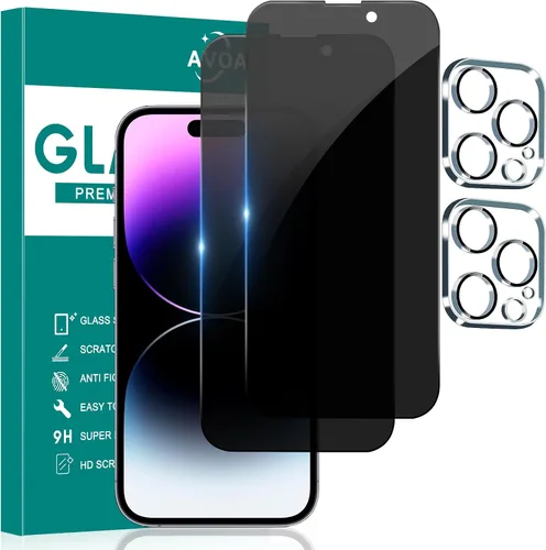 Vista 18 de Paquete de 2 protectores de pantalla de privacidad para iPhone 11/iPhone XR, pantalla de privacidad iPhone 11 de 6.1 pulgadas, película de vidrio