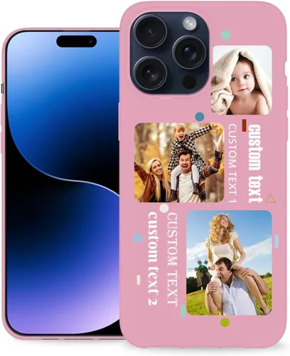 Vista 11 de Funda de teléfono personalizada para Apple iPhone 16, 15, 14, 13, 12, 11 Pro Max Plus Mini XR X XS 8 7+ SE 2022 2020 con imagen, logotipo, texto 01