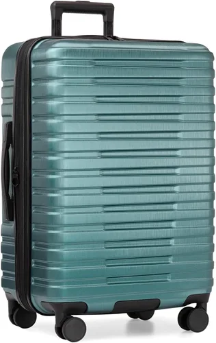 Vista 41 de U.S. Traveler Boren - Maleta de viaje extensible rígida con 8 ruedas giratorias, color negro, juego de 2 piezas