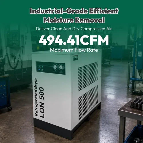 Vista 7 de kapa Secador de aire refrigerado 494.41CFM para compresor Compresor de aire de 100 HP, Sistema de secado de aire comprimido industrial, Secador