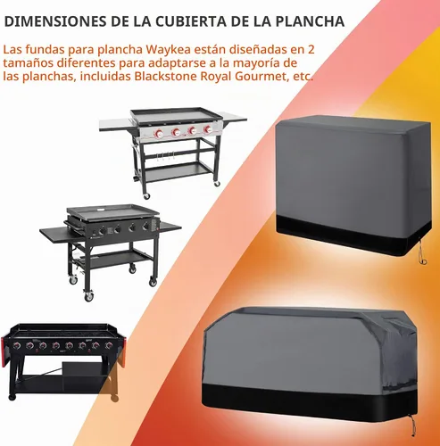 Vista 4 de Cubierta de plancha resistente 600D para Blackstone 36", 68Wx28Dx35H