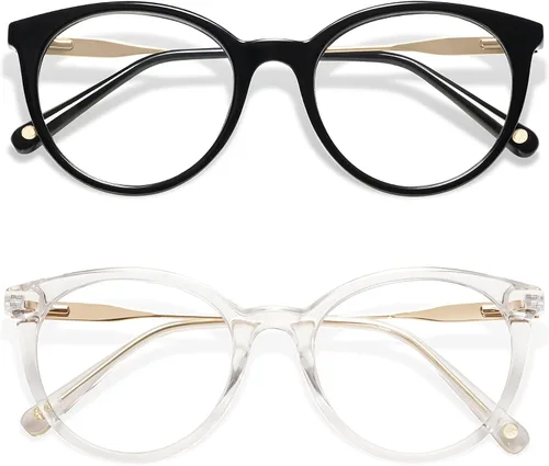 Vista 12 de AMOMOMA Round Reading Glasses for Women Readers AM6055