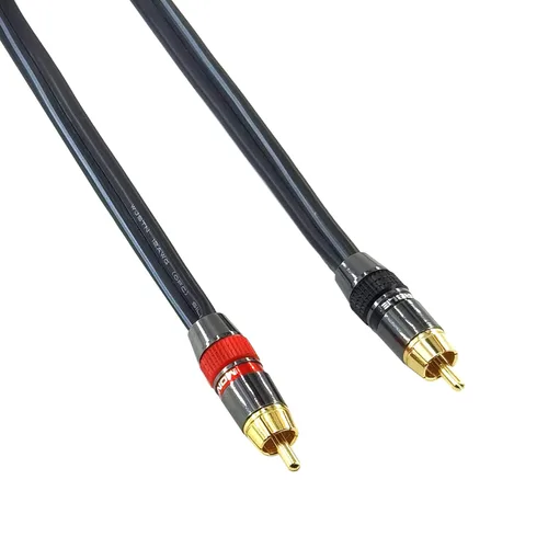Vista 4 de WJSTN Paquete de 2 adaptadores de cable de altavoz RCA a Banana Plug de 1 pie, 12 AWG, 2 unidades, rojo + negro, interior, macho a macho, 15