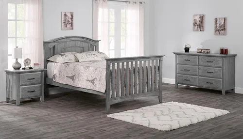 Vista 5 de Oxford Baby Kit universal de conversión de cama matrimonial, gris grafito, certificado GreenGuard Gold Gris (Graphite Gray)