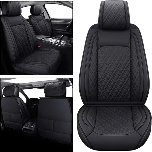 Vista 5 de YIERTAI Fundas universales para asientos delanteros compatibles con Hyundai Tucson Elantra Sonata Nissan Rogue Crosstrek Honda CRV Buick Century