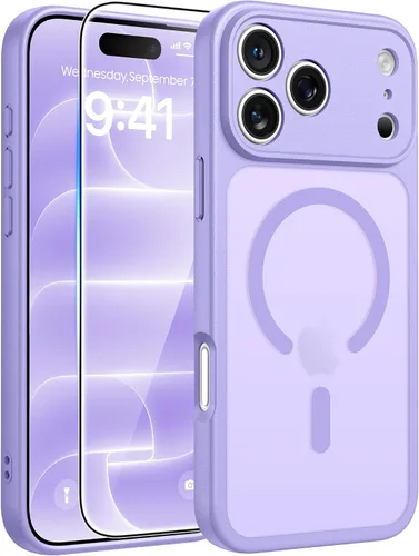 Vista 87 de FNTCASE - Funda para iPhone 16 Pro: magnética, mate, translúcida, de grado militar, protectora contra caídas, resistente, fina, duradera y a prueba