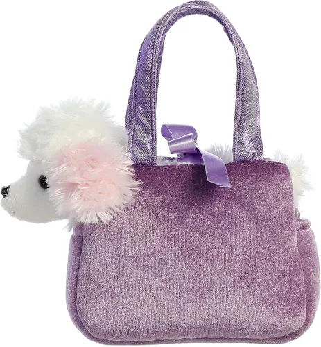 Vista 4 de Aurora® Fashion Fancy Pals™ Trendy Sparkle Purple™ - Peluche con elegante bolso para divertirse con disfraz, perfecto para niños de 3 años