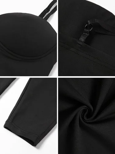 Vista 6 de Acelyn - Enterizo sexy sin mangas para mujer, ajustado, estilo Y2K, para el club