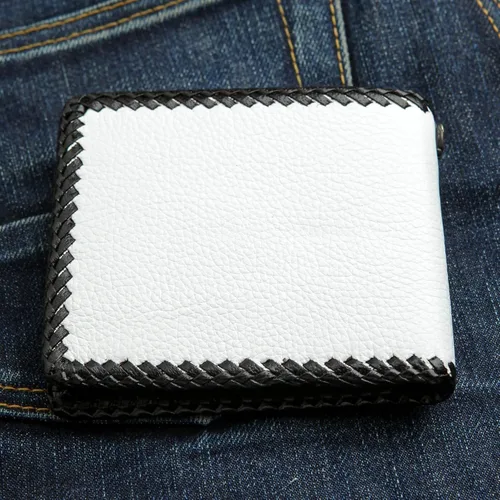 Vista 3 de White Stingray Skin - Cartera de motociclista para hombre talla M Blanco Cartera