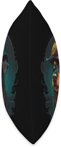 Vista 2 de Rottweiler lover apparel for Rottweiler owner Steampunk Rottweiler - Almohada de 16 x 16 pulgadas, multicolor