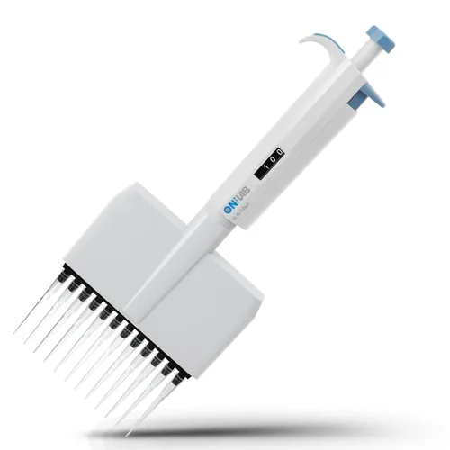 Vista 9 de ONiLAB Micropipeta de laboratorio, pipetas multicanal de 8 canales de volumen ajustable, 0.5-10μl