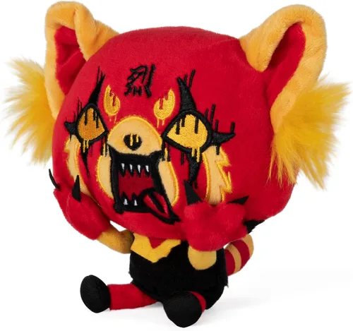 Vista 3 de GUND Sanrio Aggretsuko Red Rage Peluche Panda Rojo Netflix Original, 7 pulgadas
