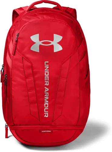Vista 9 de Under Armour Mochila Hustle 5.0 unisex (004) negro / negro jaspeado medio / brillo dorado metálico