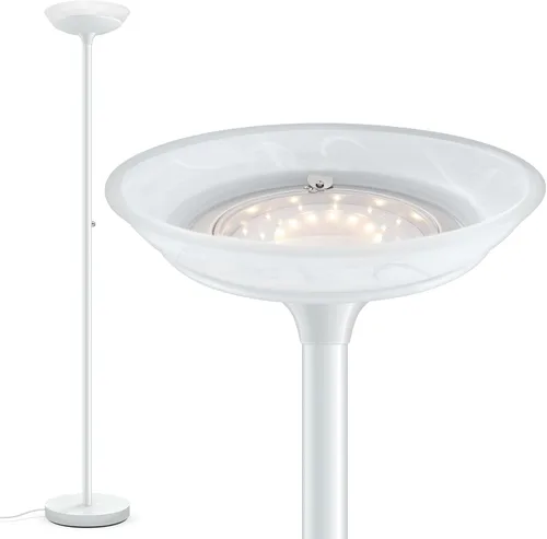 Vista 12 de BoostArea Torchiere - Lámpara de pie LED súper brillante de 30 W, lámpara de poste regulable de 3000 K con interruptor giratorio, lámpara de pie