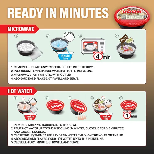 Vista 8 de Nongshim Fresh Udon Bowl, fideos Udon instantáneos coreanos gruesos