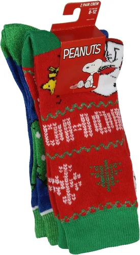 Vista 2 de Cacahuetes Snoopy Holiday 2 Pack de calcetines adultos