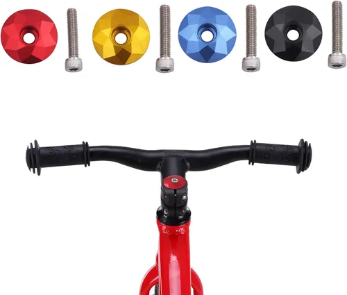 Vista 3 de NUEAYMS Espacio de auriculares con parte superior de vástago, tapa de aluminio para auriculares de bicicleta, cubierta de vástago de bicicleta