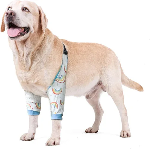 Vista 11 de Protector de codo para perro, coderas con almohadilla de malla para perros medianos y grandes para evitar lamer heridas (automóvil, 4XL)