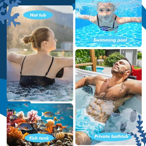 Vista 7 de Zubebe Filtro de piscina de 4.6 libras, medios de filtro de fibra para piscina, filtros de arena y centro de baño, bañeras, spas, acuarios, suciedad