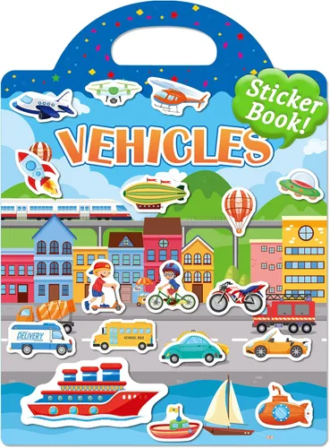 Vista 14 de Benresive - Libros de calcomanías reutilizables para niños de 2-4, libros de calcomanías para niños pequeños 1-3 y 2-4, juguetes de viaje Animal