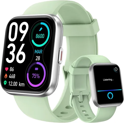 Vista 12 de Reloj inteligente aeac para hombres y mujeres, con Alexa incorporada y llamada Bluetooth estable, con monitor de frecuencia cardíaca/SpO2/sueño, 100