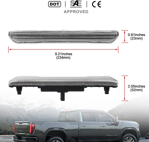 Vista 7 de Luces de posición laterales LED de repuesto para GMC Sierra 2500HD 3500HD 3500HD 2020 2021 2022 Pickup blanco marcadores laterales delanteros