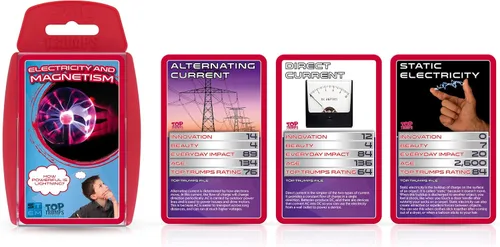 Vista 2 de Top Trumps Juego de cartas Electricidad y magnetismo - Juegos familiares para niños y adultos - Juegos de aprendizaje - Juegos de cartas para niños