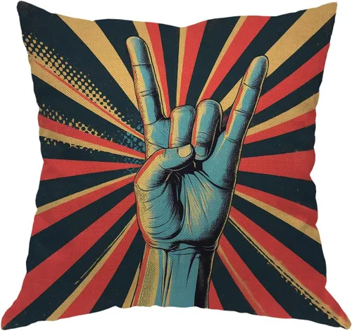 Vista 10 de Moslion Funda de almohada decorativa de perezoso con auriculares, funda de almohada cuadrada de lino y algodón de 18 x 18 pulgadas para sofá cama