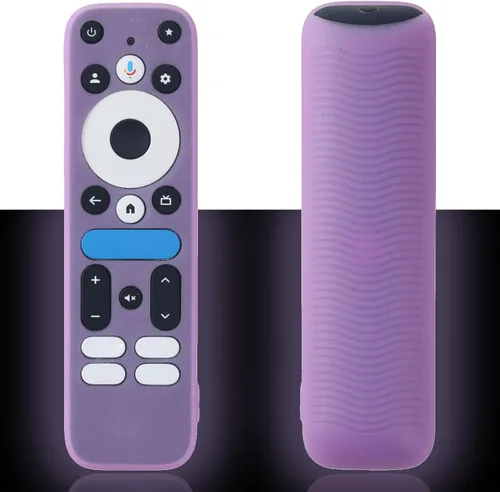 Vista 8 de Funda protectora de silicona azul con correa para 2025 Onn Google TV Box 4K pro Remote, a prueba de golpes, cubierta antisuciedad para controlador