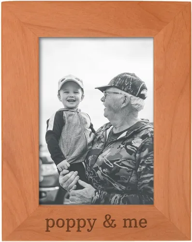 Vista 8 de Personalized Gifts Grandpa Gift Grandpa and Me Grandchild - Marco de fotos de madera natural grabado de 4 x 6 pulgadas, diseño de paisaje