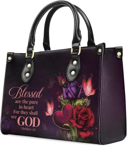 Vista 3 de Bolsos de Cuero Jesuspirit para Mujeres - Bolsos de Biblia, Bolso Religioso - Regalos Cristianos para Mujeres - Regalos del Día de la Madre