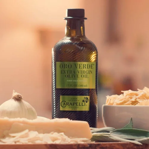 Vista 5 de Carapelli - Aceite de oliva virgen extra Oro Verde: Primer AOVE prensado en frío - 33.8 onzas líquidas (1 litro)