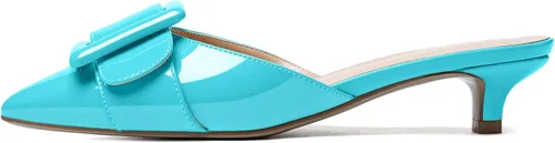 Vista 2 de Eldof Sandalias de tacón bajo para mujer, zapatos de tacón bajo con punta puntiaguda, zapatos de tacón bajo sin cordones para vestir, boda, zapatos