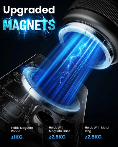 Vista 4 de 2026 Actualizado Soporte Magnético de Vacío 360° para Coche y Teléfono con Magsafe [Sución Más Fuerte de 96+LBS y Magnetismo Más Fuerte de 2800gf]