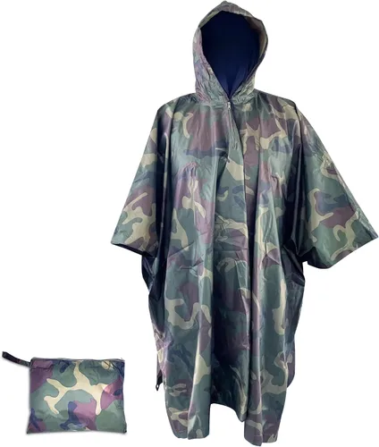 Vista 7 de Poncho nuclear militar M15 V.2, poncho táctico del ejército para la protección de CBRN, Camouflaje, Talla única