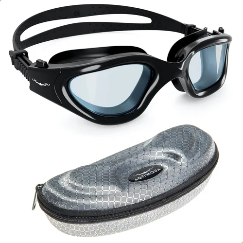 Vista 2 de AqtivAqua DX - Gafas de natación con visión amplia para adultos, hombres y mujeres, antiempañamiento y sin fugas