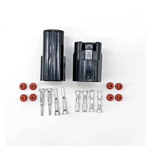Vista 4 de Milkweed Multiuso 5Set 4 Pin hembra macho automotriz eléctrico impermeable Denso conector 174257-2 174259-2 apto para Mazda 626 98-00 sensor