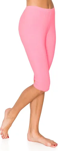 Vista 34 de Leggings Depot NCL27 pantalones capri para yoga de algodón premium suave Negro