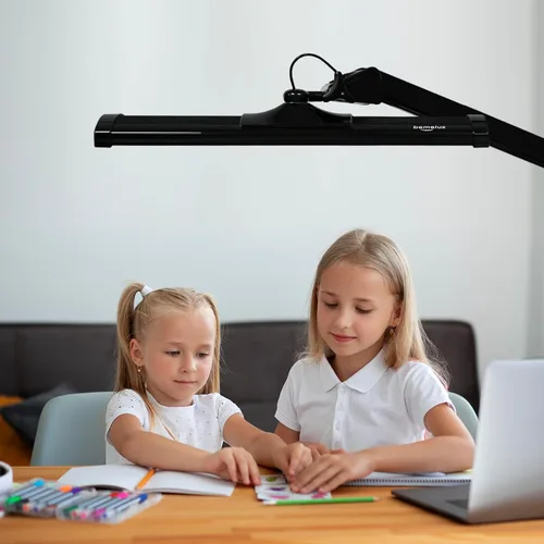 Vista 5 de Lámpara de escritorio LED de arquitecto con abrazadera, brazo oscilante de metal, 2300 lúmenes, atenuación, lámpara de mesa de oficina para tareas
