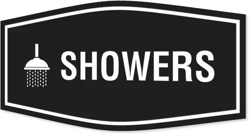 Vista 38 de Fancy Showers - Letrero (negro/plateado), tamaño mediano