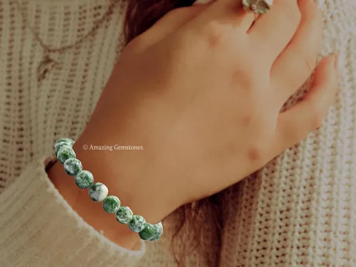 Vista 253 de Amazing Gemstone Crystal Bracelet for Women Men's Gifts - Protection Healing Crystal Bracelet - 8mm Gemstone Beaded Stretchable Bracelet Pulseras